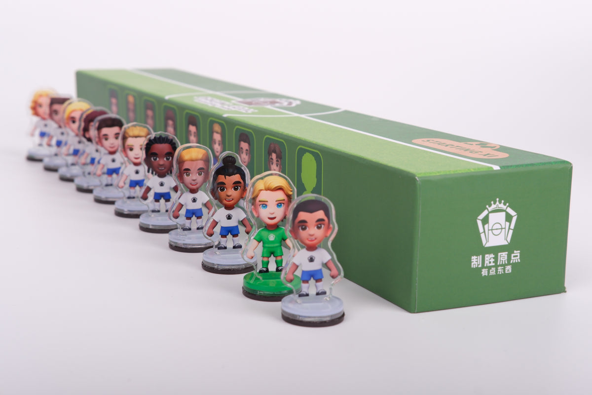 Origin Goal national team squad figures with pitch-print box