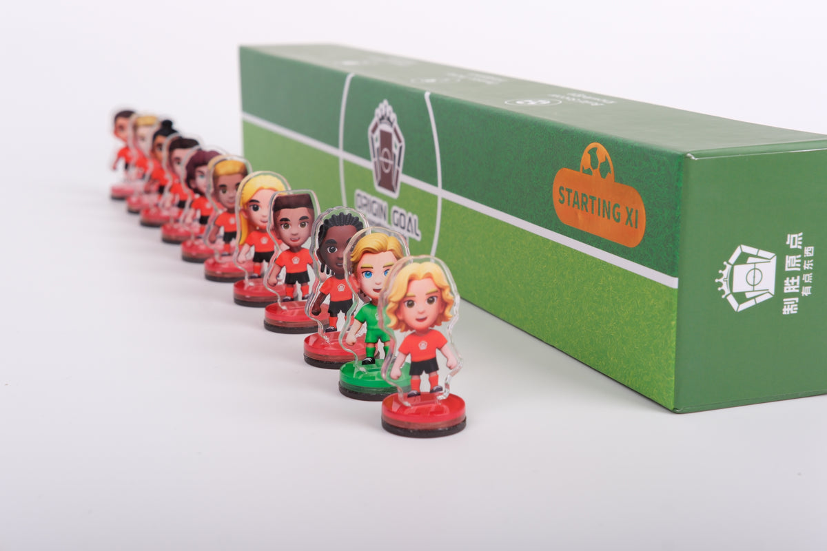Origin Goal Starting XI mystery box with the team lined up on display