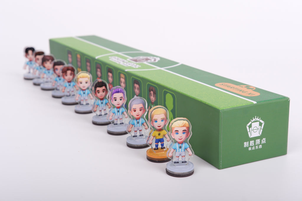 Origin Goal acrylic football player standees on magnetic bases